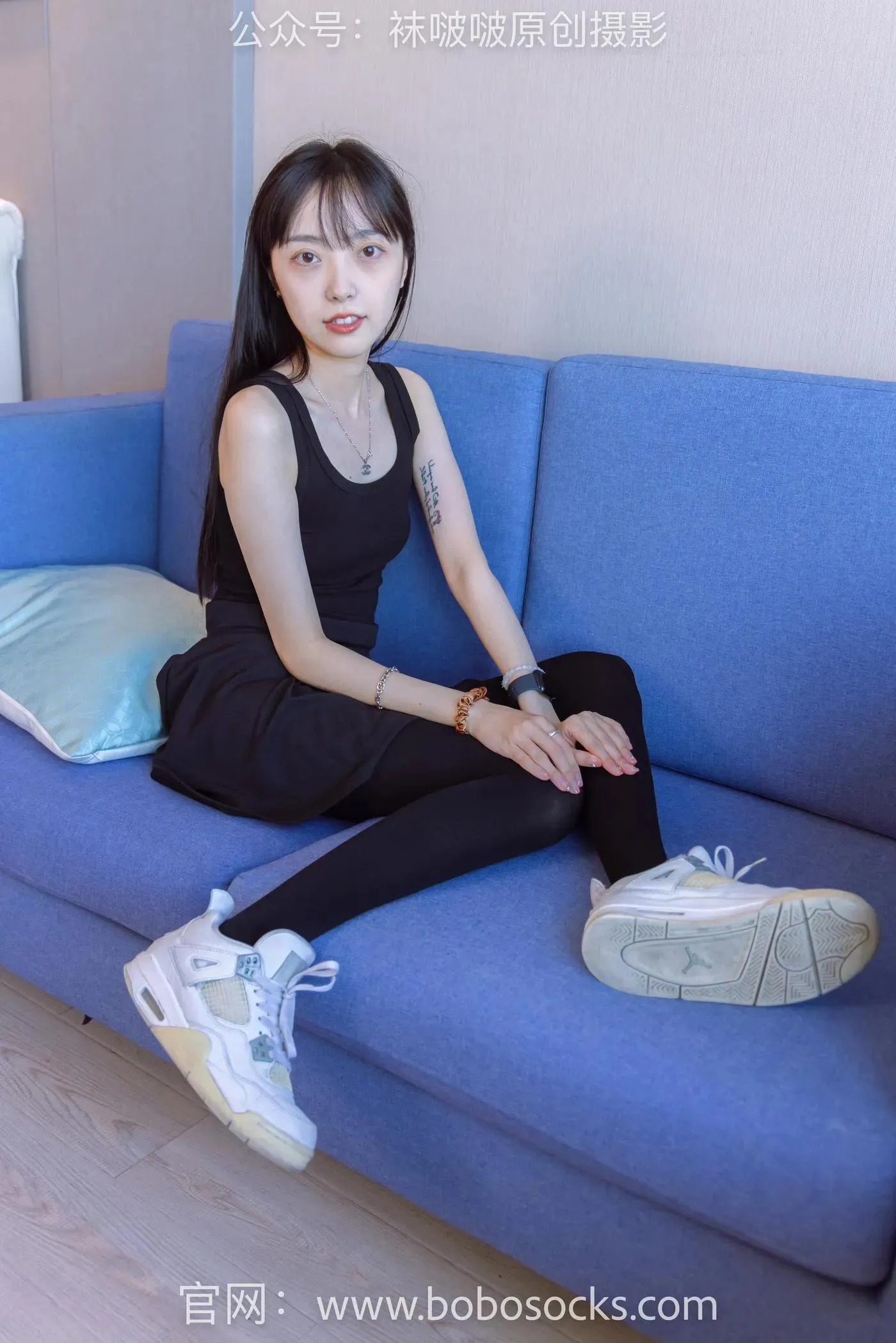 [BoBoSocks袜啵啵]NO.130 稚予-两双穿脏篮球鞋、厚黑丝 [145P]插图2